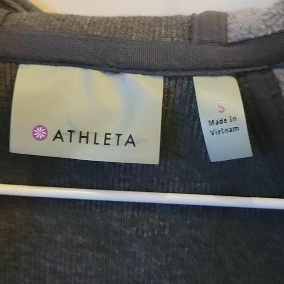 Athleta Full Zip Fleece Lined Gray Hoodie - Picture 10 of 13